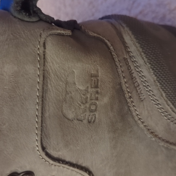 Sorel Ankeny Gray Leather Mid Hiker Boots Men’s Size 8 - Picture 3 of 11